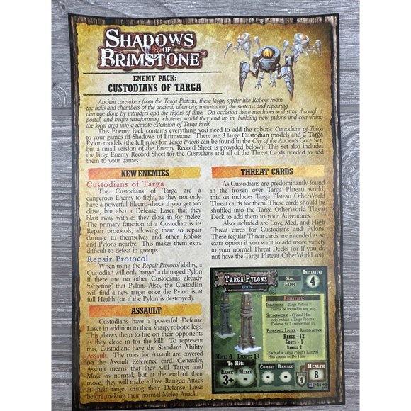 Shadows of Brimstone Custodians of Targa with Targa Pylons Board Game Minis 2015 - Picture 3 of 7